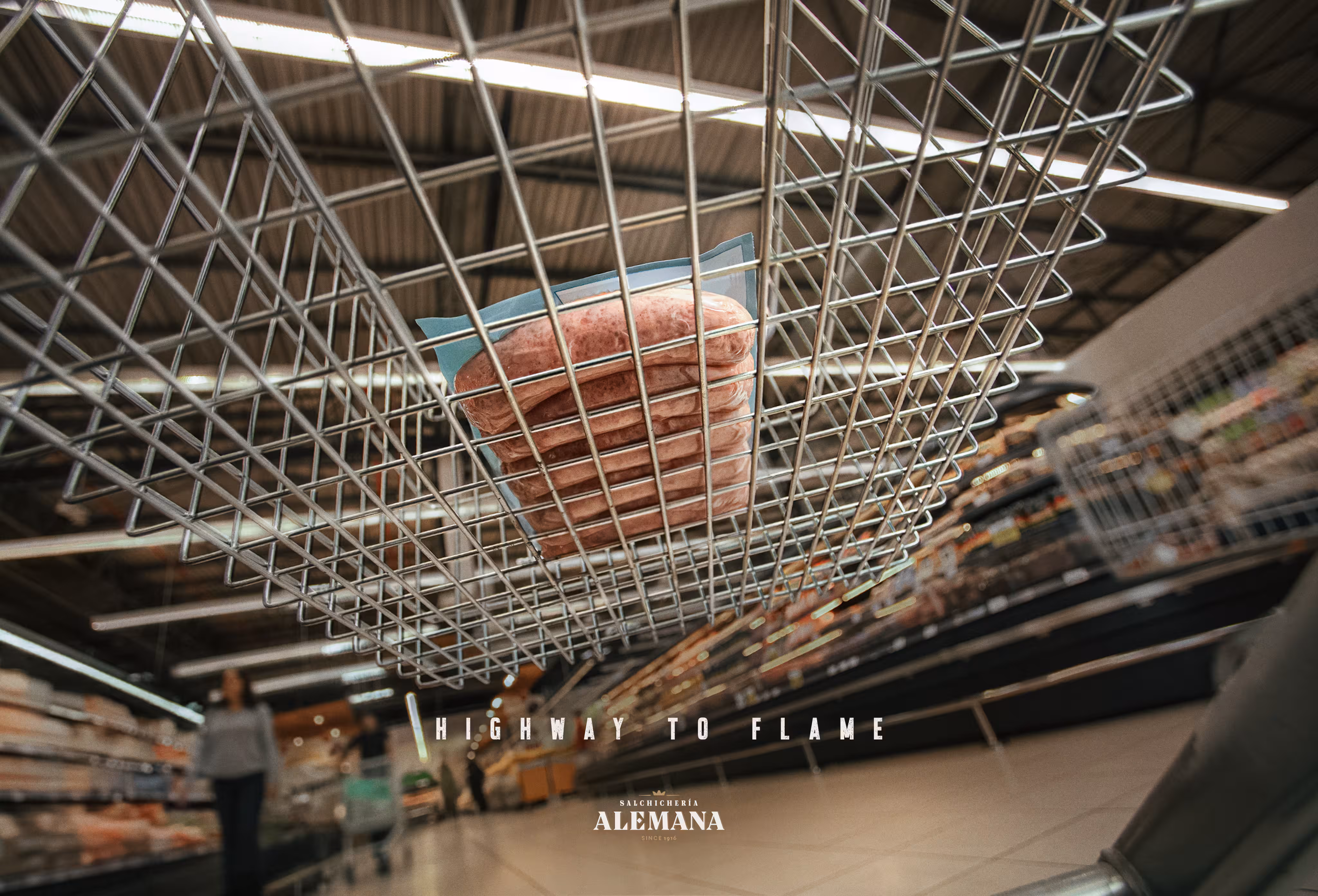 Sausages in a basket